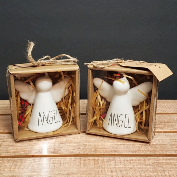 Rae Dunn (2) ANGEL ornaments